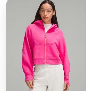 Lululemon M/L - Women's Pink Hoodie Sonic Pink * Gold Zip